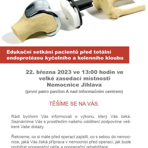 MicrosoftTeams-image (52) Pacientům před výměnou kolenního a kyčelního kloubu lékaři opět zodpoví dotazy